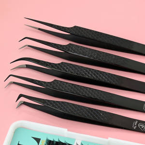 แหนบปลายขนตาแบบโค้งแต่ละอันสำหรับต่อขนตาเพิ่มวอลลุ่มด้ามจับแบบกำหนดเอง90องศา - Product Image 1