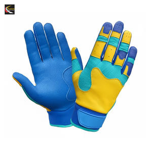 Gants de frappeur de baseball Couleur personnalisée et conception de logo Gants de baseball en cuir de baseball pour hommes Vente en gros - Product Image 2
