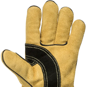 Cowhide Grain and Split Leather <b>Tig</b> Welding Gloves Heavy Duty Abrasion Resistant Firefighting Flame Retardant <b>Welders</b> Gloves - Product Image 4