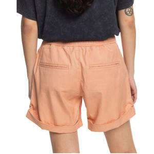 Bermudas de algodón 100% de color melocotón para mujer, pantalones cortos hechos en fábrica, transpirables, cintura elástica, ajuste Regular, MOQ bajo, estilo informal de verano - Product Image 4