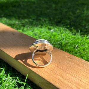 Dendrite Gemstone Christian Eco-friendly 925 Sterling Silver Handmade Bohemian Cloud Artisan <b>Statement</b> <b>Ring</b> Jewelry Gift for - Product Image 4