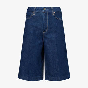 High Quality Canvas Denim Shorts Fashion High Waist Blue <b>Jeans</b> Casual Pants Elastic Waist <b>Drawstring</b> <b>Men</b> Denim Quick Dry - Product Image 2