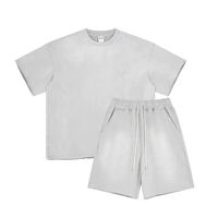 Ensemble de sweats à capuche respirants personnalisés 2025 – Style streetwear décontracté vintage délavé effet soleil, coupe ample et oversize 100 % coton