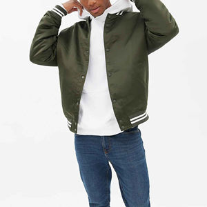 Chaquetas de satén para hombre hechas a medida de alta calidad al por mayor para invierno primavera talla grande 2025 con logotipo poliéster satén seda Material - Product Image 4