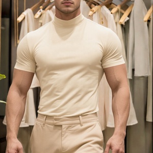Camiseta de Manga Corta para Hombre MEHARBAN CO MHR-61, Nueva Colección 2026, Estilo Vintage, Cuello Redondo, Elástica, Corte Regular, Bordada, Color Sólido - Product Image 3
