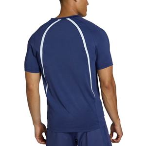 T-shirt de sport pour homme, coupe ajustée, extensible 4 directions, séchage rapide, tailles personnalisées, vente chaude, fabrication OEM ODM - Product Image 2