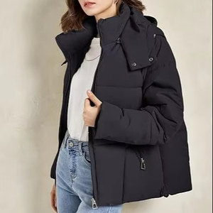 เสื้อแจ็คเก็ตขนเป็ดบอมเบอร์หนาแบบทันสมัยสำหรับผู้หญิงเสื้อแจ็คเก็ตขนเป็ดระบายอากาศได้ดีสำหรับฤดูหนาวตกแต่งโลโก้ผ้าเมมโมรี่สำเร็จรูป - Product Image 1