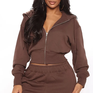 Sudadera con Capucha Personalizada para Mujer, Transpirable, Talla Grande, con Cremallera, 100% Algodón Orgánico, Informal, con Logotipo Frontal, Ecológica, de Secado Rápido, para Invierno - Product Image 2