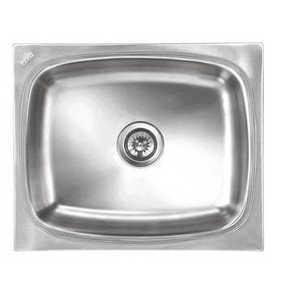 อ่างล้างจานเดี่ยวขนาดกลางแบบเรียบ Nirali Grace ขนาดกลางสแตนเลสดีไซน์ยอดนิยมขนาด20x17 - Product Image 1