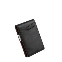 Dompet Kulit Lipat Dua Tipis dengan RFID Money Clip untuk Pria – Pasokan Grosir