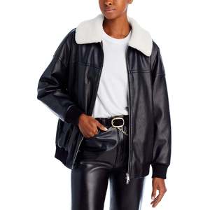 Giacca in Pelle Shearling Antivento 4th & Reckless Benson Nera - Product Image 1