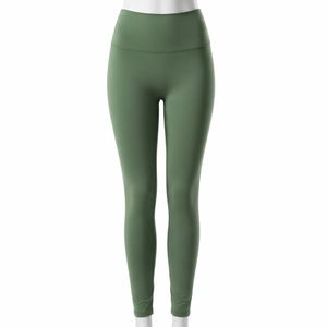 Pantalons de yoga en spandex léger à coutures, nylon extensible, respirant, vêtements de sport pour l'entraînement physique, vente en gros - Product Image 1