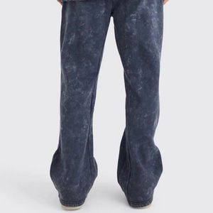 Vente en gros Ensemble de jogging à capuche et délavé à l'acide pour hommes, vêtements de sport, deux pièces solides, avec délavage à l'acide personnalisé, survêtement - Product Image 6