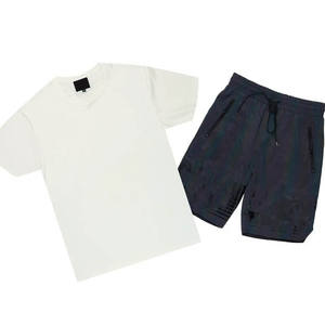 Ensemble t-shirt et short pour homme, tenue d'été en deux pièces, vêtements de sport pour la salle de sport, l'entraînement, la course à pied, la remise en forme, le quotidien - Product Image 6