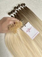 Ekstensi Rambut Manusia KFhair Wholesale Silky Straight 100% Raw Virgin Nano Ring, Panjang 8"-32", 100g, Micro-Link, Rambut Vietnam