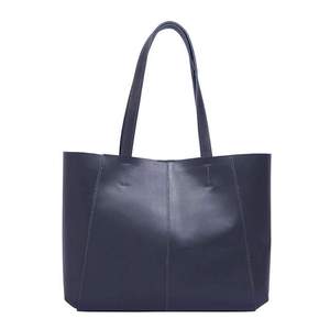 Sac de créateur en cuir véritable lisse bleu marine fait main de qualité supérieure, style vintage, fournisseur indien de premier plan - Product Image 4