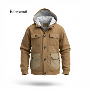 Veste d'hiver en toile épaisse pour homme, capuche, imperméable, respirante, écologique, coupe-vent, résistante au froid, durable, pour l'extérieur - Product Image 2