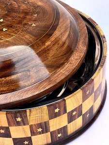 Handmade <b>Wooden</b> Chapati and Roti <b>Box</b> From India AAlIYAN IMPEX Factory Price Wholesale for Food Storage or Present - Product Image 4