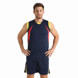 Kits d'uniformes de volleyball en tissu personnalisés unisexes confortables et de meilleure qualité avec de nouvelles techniques imprimées de conception - Product Image 4