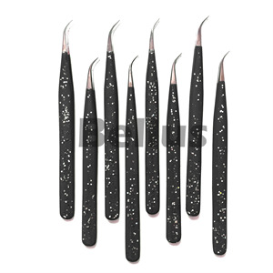 Pince à cils de précision à finition en poudre de style facile Outil ergonomique à pointe pointue pour le style et l'entretien des cils professionnels - Product Image 6