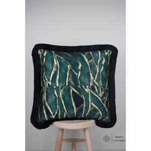 ใบไม้ลายพิมพ์ดิจิตอล 43x43 ซม. หมอนโยนสี่เหลี่ยม, สัมผัสกํามะหยี่ - Product Image 3
