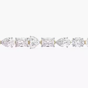 18K white <b>Gold</b> Multi-Shape Tennis <b>Bracelet</b> Fancy Lab Grown Diamond Moissanite Elegant Bangles & <b>Bracelets</b> - Product Image 2