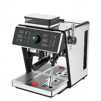Cafetera Espresso Italiana Profesional de 58 mm con Doble Caldera, 20 Bares de Alta Presión y Molinillo Integrado