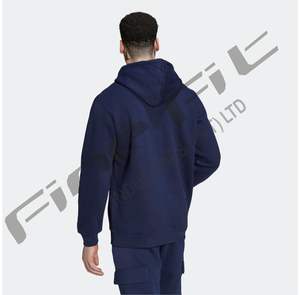 เสื้อกันหนาวมีฮู้ดแบบสวมหัวสำหรับผู้ชายเสื้อสเวตเชิ้ตแฟชั่นลำลองผ้าฝ้ายผสมสีพื้น - Product Image 4