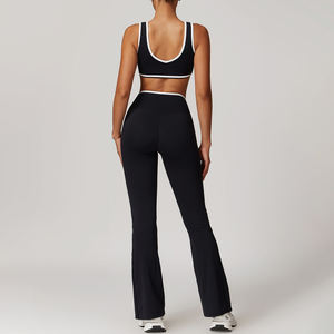 Ensemble de fitness pour femmes de qualité supérieure, OEM personnalisé, vêtements de sport pour la course à pied, vêtements de sport en gros, leggings de yoga à taille élastique - Product Image 3
