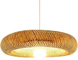 Lámpara colgante con forma de flor marrón de ratán grande de aspecto cautivador para cocina, sala de estar, decoración de luz central para sala de estar - Product Image 6