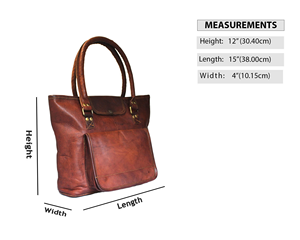 Cuir véritable marron pour femmes pour le sac à main fourre-tout de tous les jours élégant sac à main à bandoulière durable fermeture éclair léger Vintage - Product Image 6