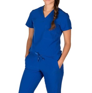 Fashionable Soft High Quality Unisex <b>Doctor</b> Medical Scrubs Uniform <b>Sets</b> Cotton Polyester Canvas Hospital Use - Product Image 2