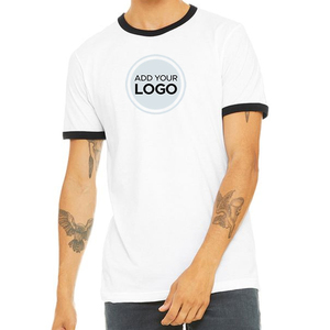 60% coton, 40% Polyester Ringer T Shirts T-shirt à manches longues pour hommes T-shirts en coton biologique à coupe surdimensionnée - Product Image 2