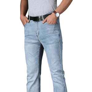 Elite Handcrafted Artisan Quality Textured Finish Sweat Absorbent <b>Material</b> Ideal For Summer Season Stylish Mens <b>Denim</b> Pent - Product Image 2