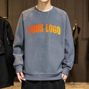 เสื้อสเวตเตอร์ผ้าคอตตอนโอเวอร์ไซส์ไซส์ทำจากผ้าคอตตอนเสื้อสเวตเตอร์แบบสวมหัวเสื้อสเวตเตอร์เนื้อหนาสำหรับสตรีทแวร์ผ้าเกล็ดปลา - Product Image 6