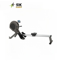 SK Fitness Rameur à résistance magnétique pliable noir réglable de haute qualité Super March pour une utilisation en salle de sport