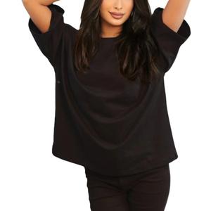 Al Por Mayor, Camisetas Personalizadas para Mujer, 100% Algodón, Gruesas, 220 g/m², Antiarrugas, Secado Rápido, Hombros Caídos, Tallas Grandes, Marca Privada - Product Image 6