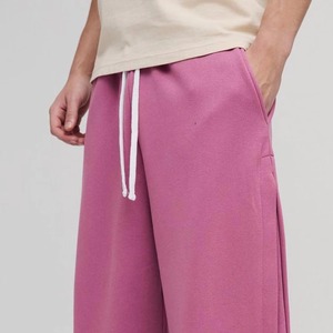 <b>Baggy</b> Pants High Quality Flared Bottom Sweatpants Anti-wrinkle Material <b>Man</b> <b>Trouser</b> Plain Dyed Track Pant - Product Image 2