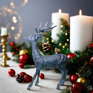 Antique Raindee Renne Plateau Décoratif Table En Aluminium Antique De Noël Décor À La Maison Cast Statues Technique pour Le Design D'intérieur - Product Image 4