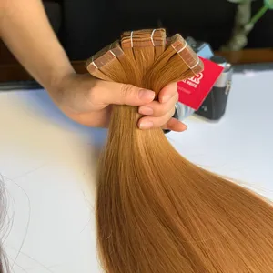 Extensión de cabello Ins con cinta de calidad superior Venta caliente Proveedor al por mayor de doble estirado 100% Cabello humano vietnamita