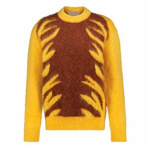 Pull en maille de cachemire et de laine à col rond décontracté pour homme, couleur unie, manches longues, grande taille, logo sur le devant, vente exceptionnelle - Product Image 4