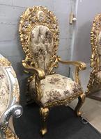 Ensembles de salle à manger de luxe de style européen classique français et italien, en bois durable de haute qualité, pour ferme, appartement, hôtel, finition dorée