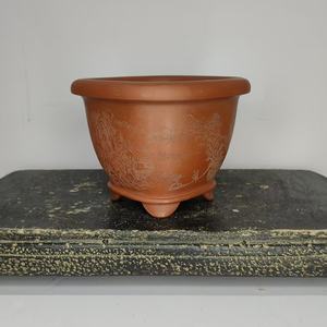 Pot à bonsaï en argile de forme carrée, fait à la main, rouge, non verni, de luxe, populaire en 2026 - Product Image 2