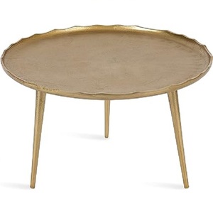 โต๊ะกาแฟโลหะพื้นหินอ่อน, โต๊ะข้างมุมโต๊ะตกแต่งห้องนอนเฟอร์นิเจอร์บ้าน - Product Image 4