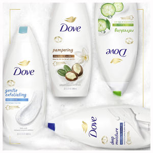 Gel douche Dove avec pompe, avec des nourrissants naturels pour la peau, pour une peau instantanément douce et une hydratation durable, hydratation intense, Dove - Product Image 1