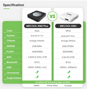 <span class=keywords><strong>Android</strong></span> 11,0 <span class=keywords><strong>TV</strong></span> caja <span class=keywords><strong>MECOOL</strong></span> <span class=keywords><strong>KM2</strong></span> Plus Smart <span class=keywords><strong>TV</strong></span> Box Amlogic S905X4 certificado AV1 4K HDR 2G 16G 2,4 y 5G Wifi BT - Product Image 5