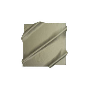 Khaki Silk Crepe Satin Plain <b>Square</b> <b>Scarf</b> - Product Image 1