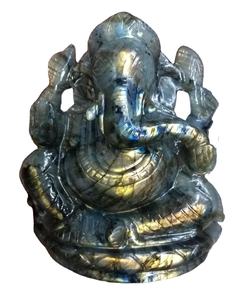 ประติมากรรมแกะสลักพระพิฆเนศหินธรรมชาติบำบัดคริสตัลหินธรรมชาติมีทุกขนาด - Product Image 5