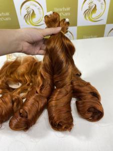 Super Double Extensions de cheveux Remy vietnamiens de haute qualité 100% Bouncy Curl Bundles de cheveux bouclés bruts - Product Image 4