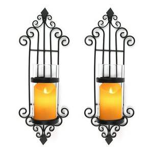 Decorative Cast Iron Wall <b>Sconce</b> Designed For <b>Candle</b> Style Lighting In Farmhouse Corridor And Entryway Decoration - Product Image 2